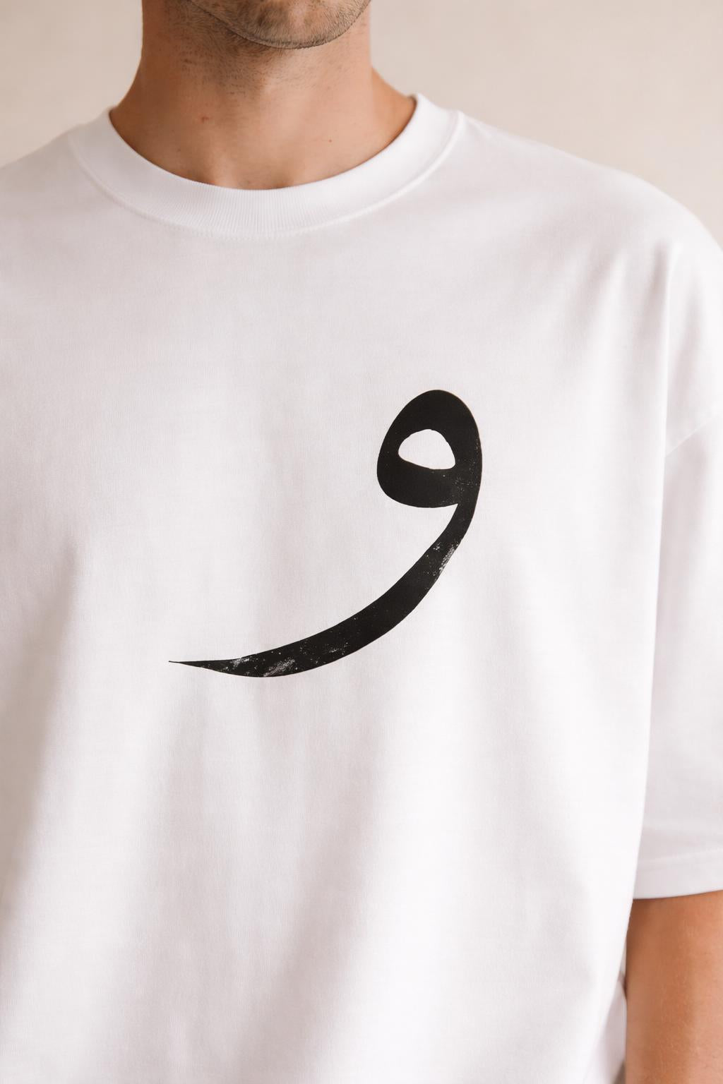 Detail shot of Classic Handwritten Tee White