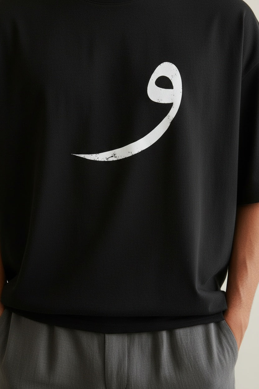 Detail shot of Classic Handwritten Tee Black