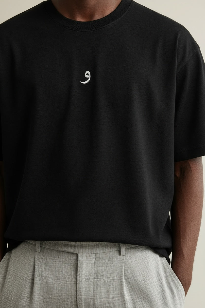 Detail shot of Mini Logo Tee Black