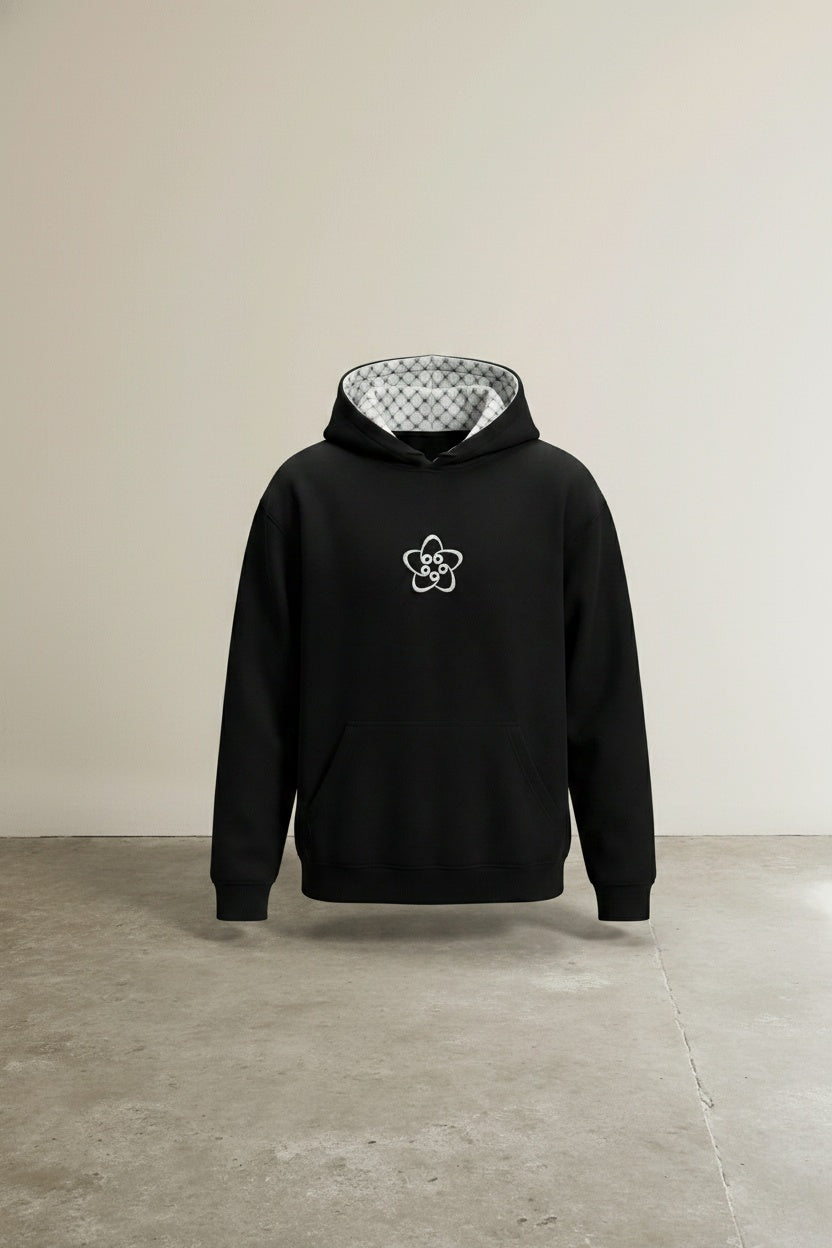 Lay-flat product shot of Keffiyeh Hoodie Black