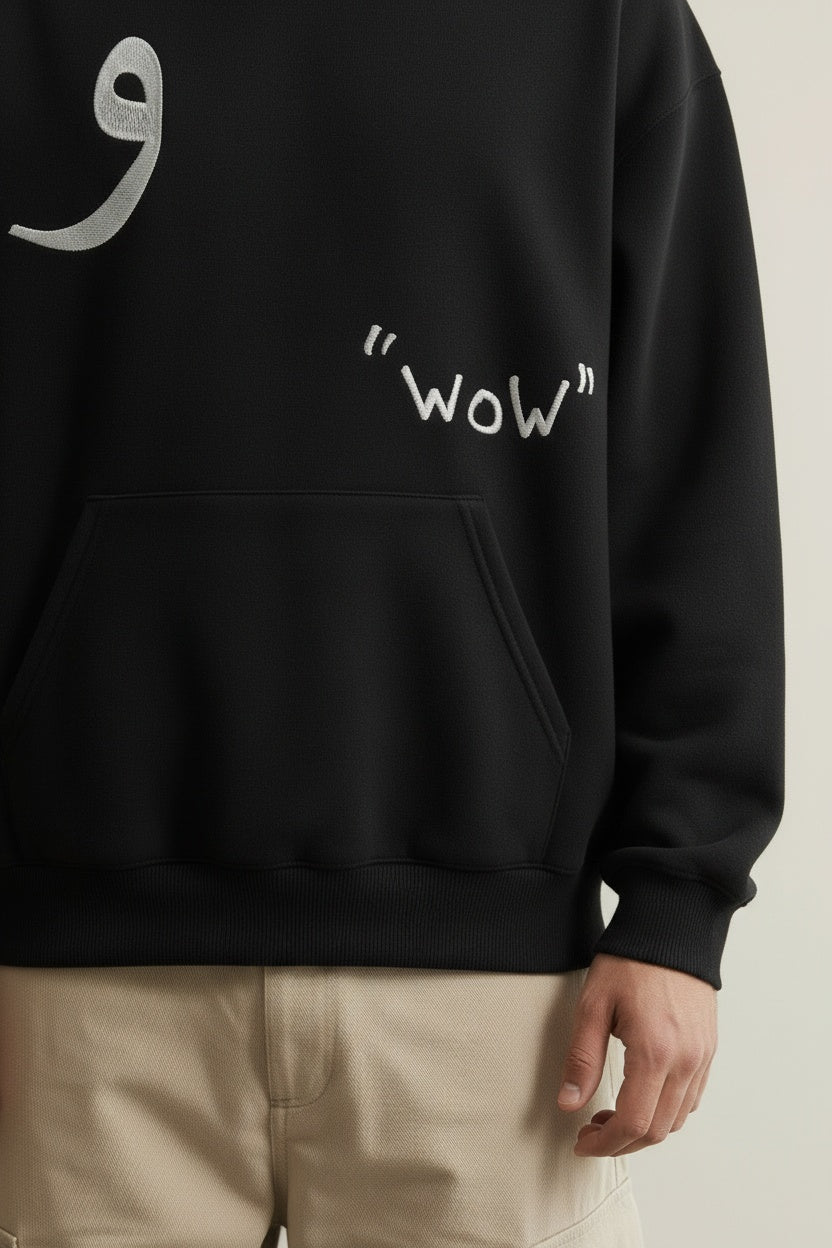 Detail shot of Classic Hoodie Black