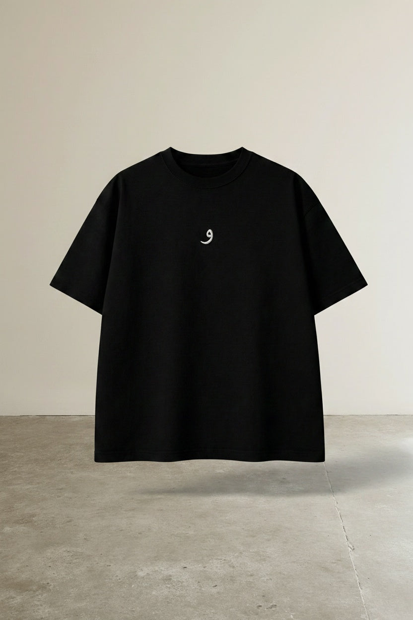 Lay-flat product shot of Mini Logo Tee Black
