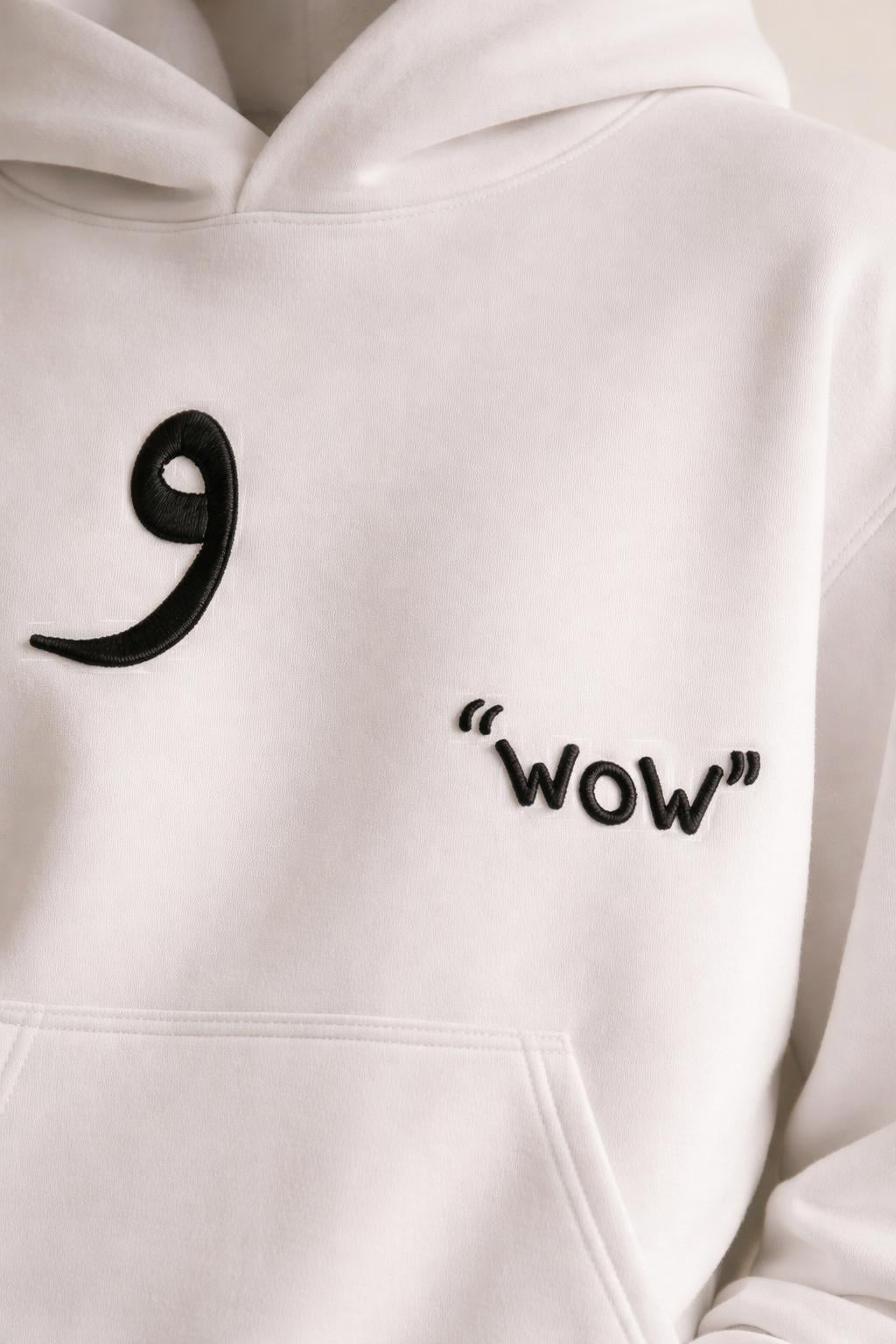 Detail shot of Classic Hoodie White