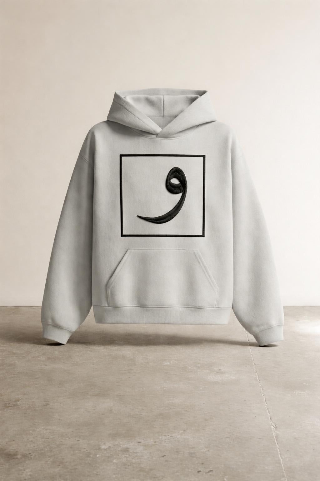 Lay-flat product shot of Box Logo Hoodie White